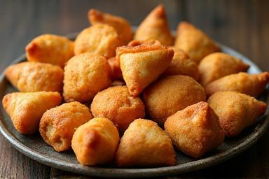 Assortment of crispy Indian snacks